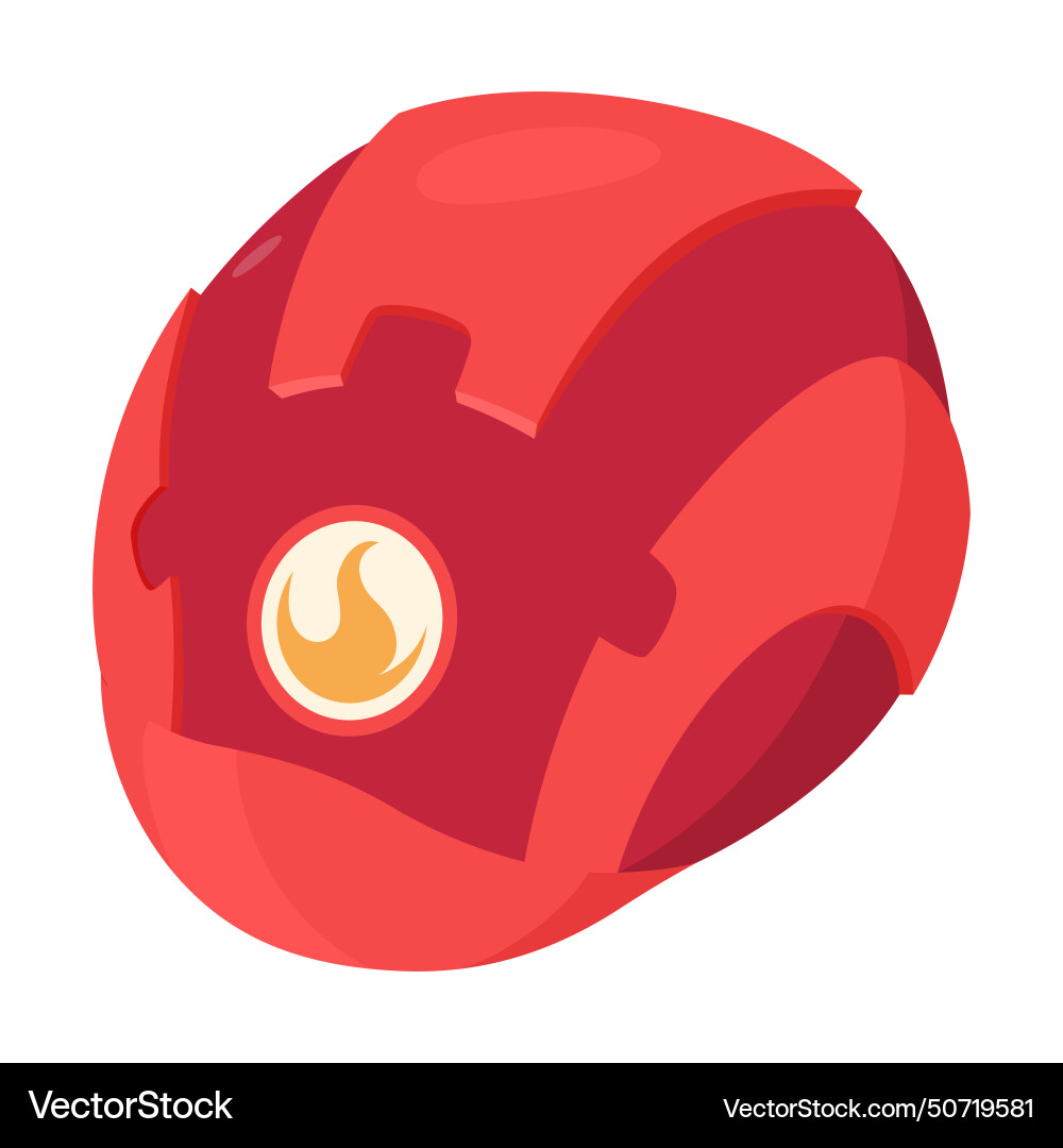 Fireman helmet icon front view hat Royalty Free Vector Image