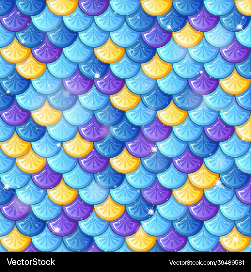 Fish scale seamless pattern background Fish scale seamless pattern background vector image