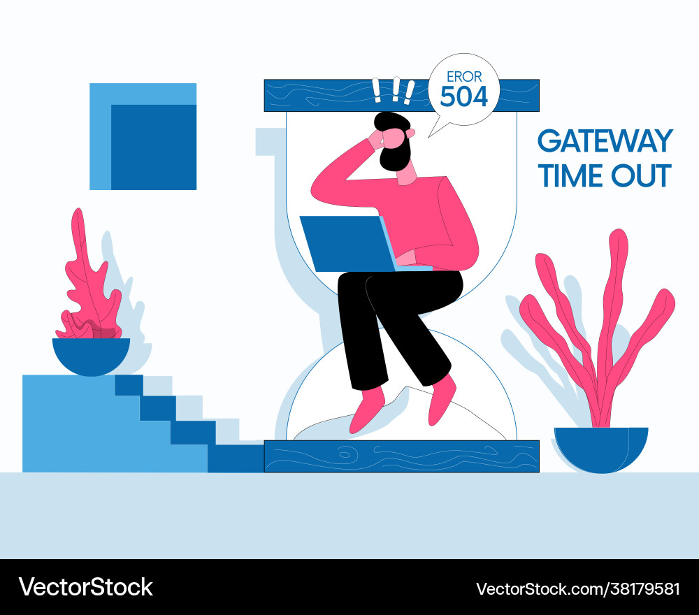 Gateway timeout concept Vector Image