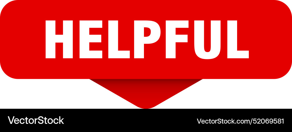 Helpful sticker sign on transparent Royalty Free Vector