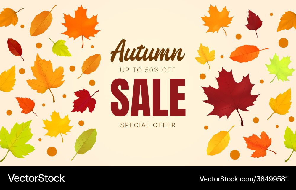 Herbst Verkauf Banner Herbst Verkauf Banner vektorbild