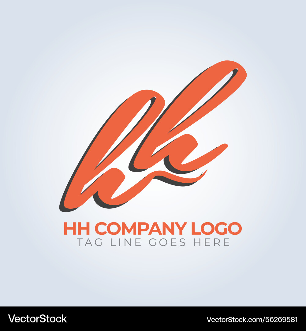 Hh alphabet letter company identity logo template Hh alphabet letter company identity logo template vector image