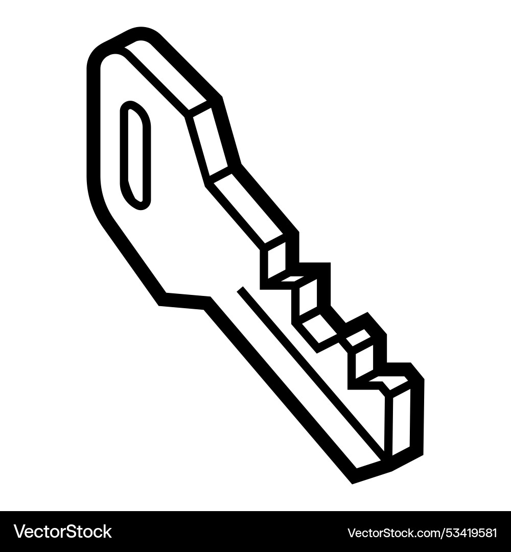 Key icon in isometry style image for website app Key icon in isometry style image for website app vector image