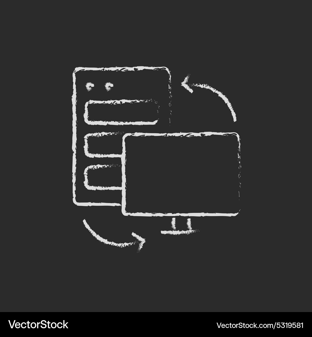 Personal computer set cpu central processing unit Vector Image