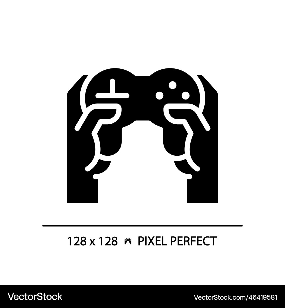 Pixelated Hands with Controller vector image