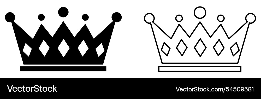 Royal Crown Logos - Kings & Queens Vector Image