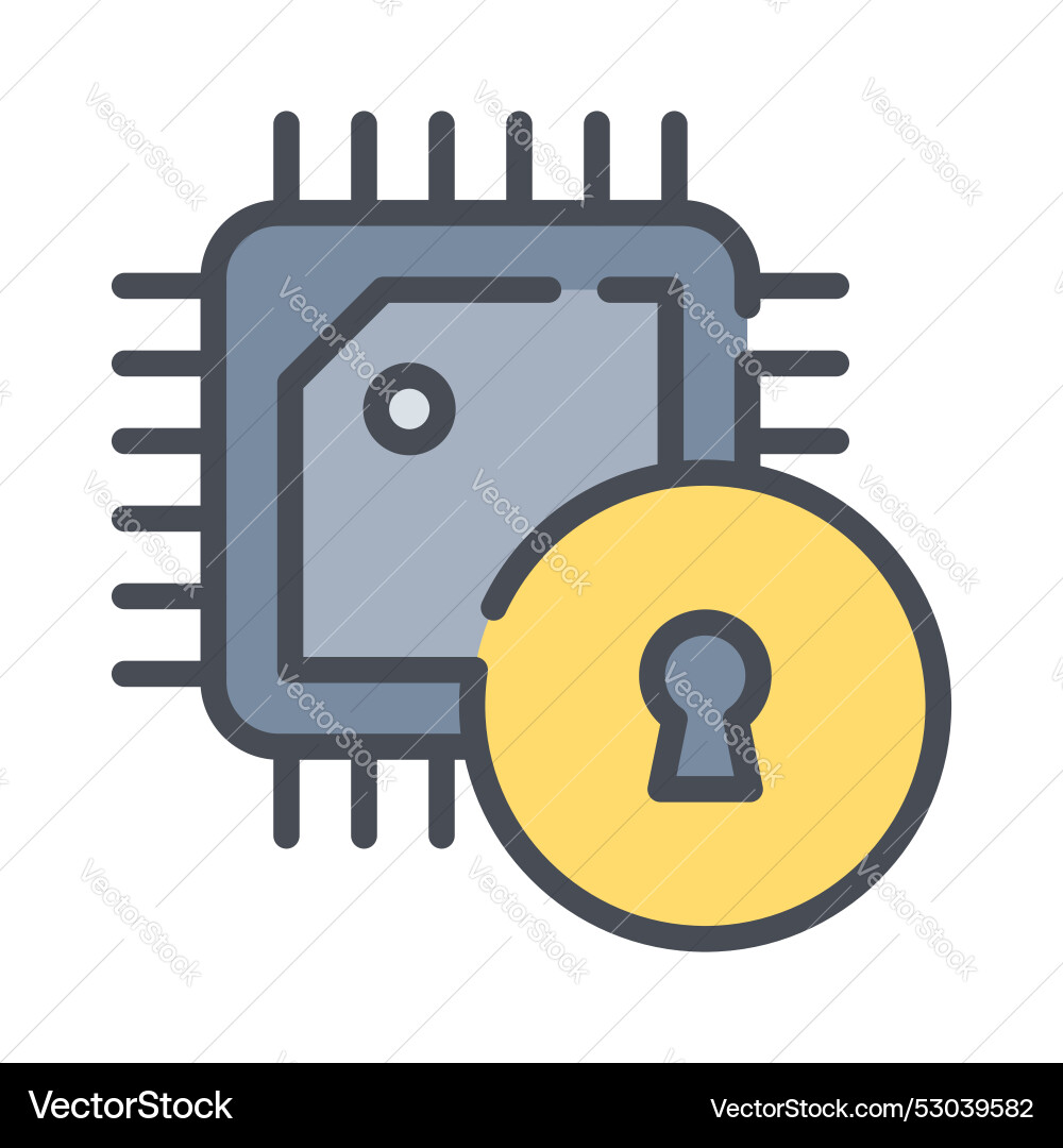 An editable of processor security with lock vector image