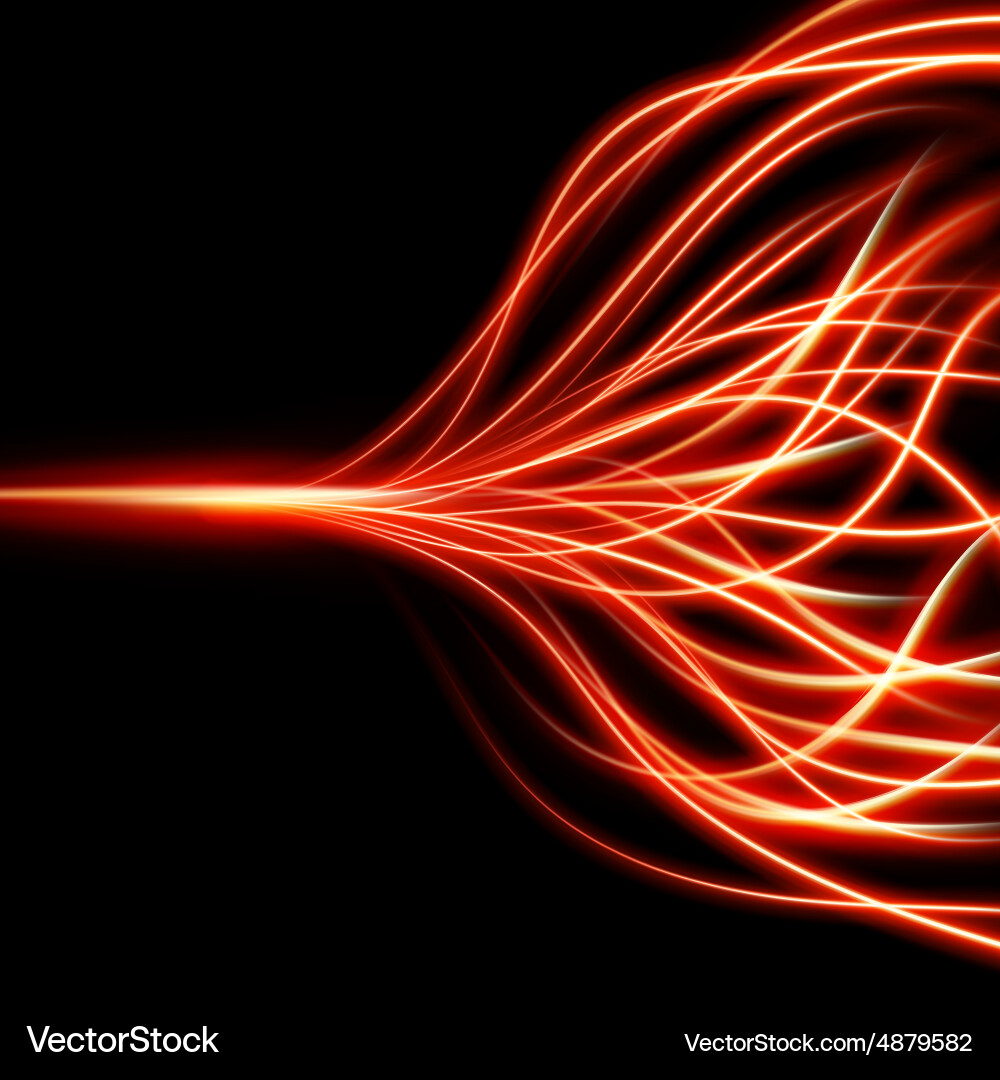 Dynamic Flame Rays Vector Image