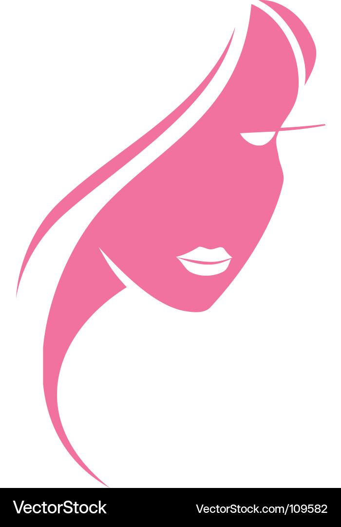 Elegant Girl Silhouette Vector Image
