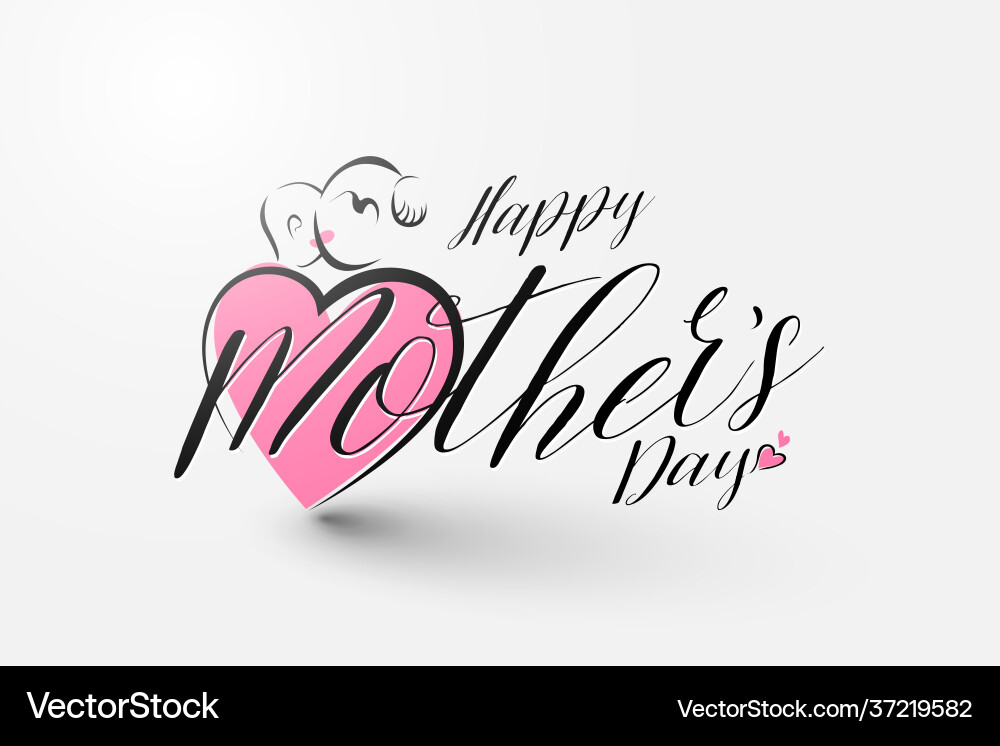 Happy mothers day calligraphy isolated Royalty Free Vector