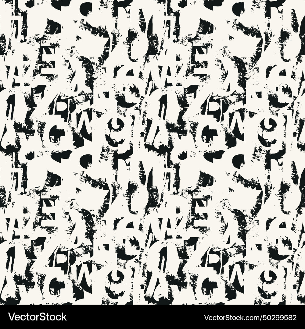 Seamless pattern with alphabet letters Seamless pattern with alphabet letters vector image