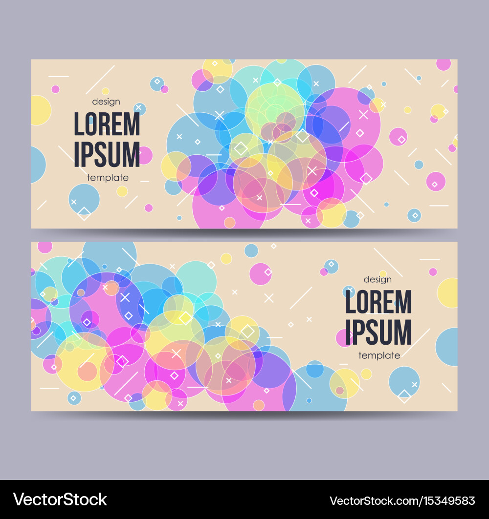 Design template with circles style use vector image