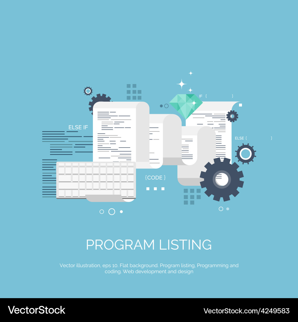 Flat computing background vector image
