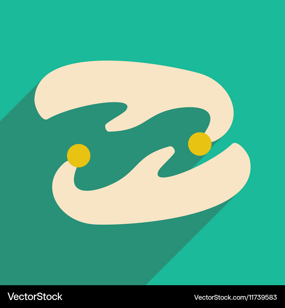 Flat with shadow icon and mobile application Vector Image