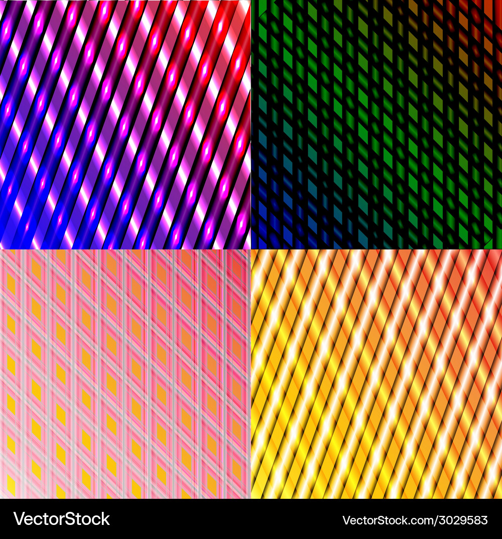 Set of dark abstract spectrum background lines Vector Image