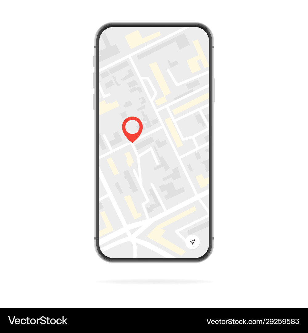 Smartphone Map Navigation vector image
