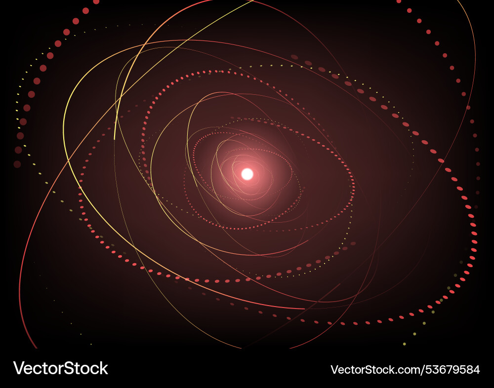 Abstract background with red dash circles elements Abstract background with red dash circles elements vector image