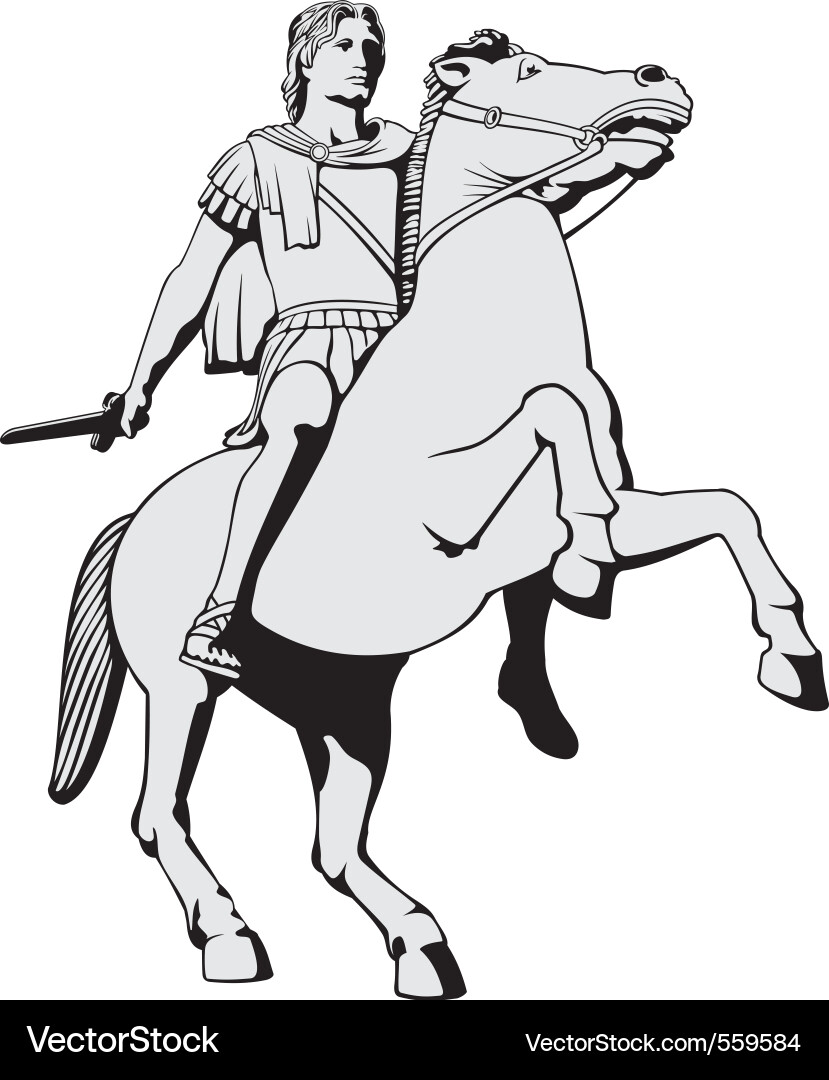Alexander the Great - Macedonian Warrior Vector Image