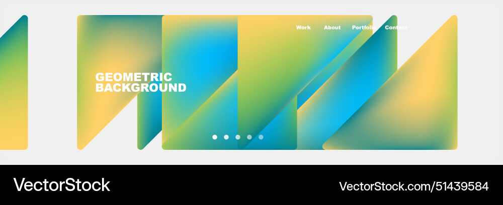 Colorful fluid gradient triangles and squares web Colorful fluid gradient triangles and squares web vector image