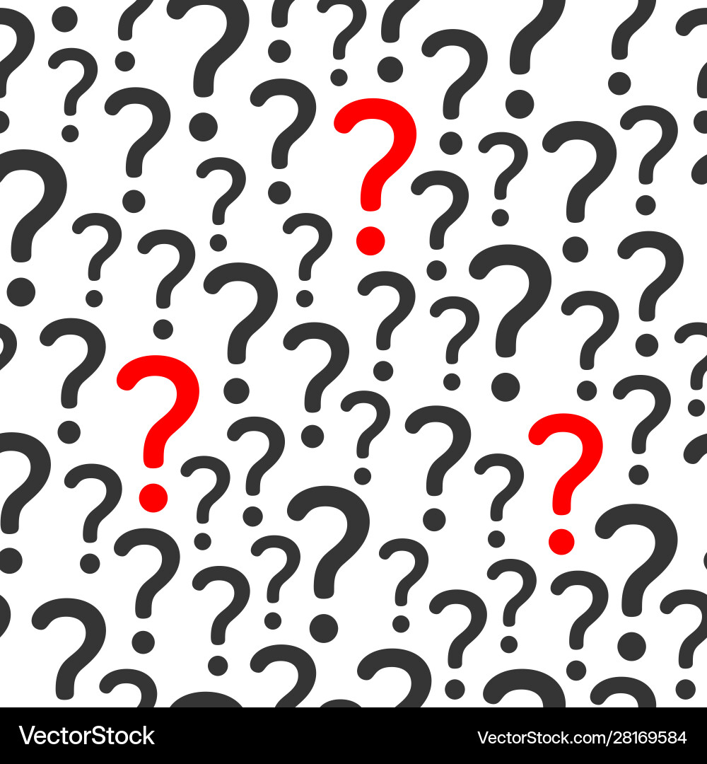 Interrogation Pattern - Question Marks vector image