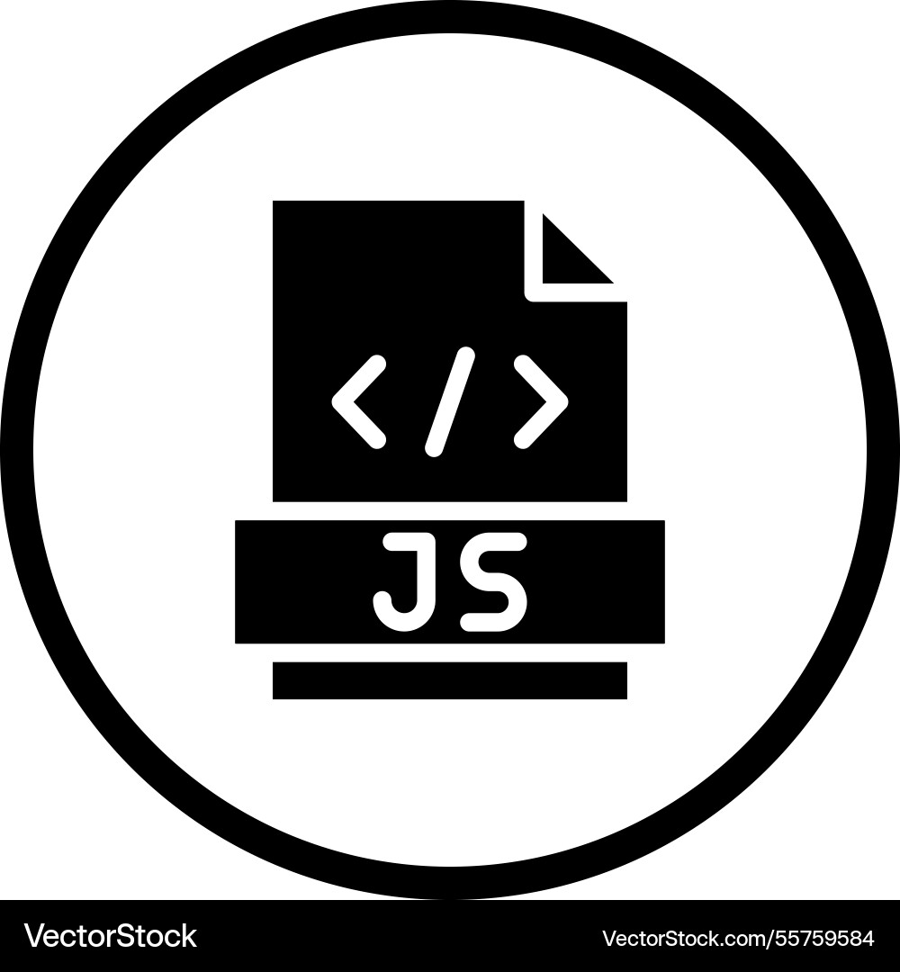 Javascript icon design vector image