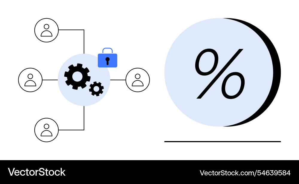 Network security concept with gears and connection Network security concept with gears and connection Vector Image