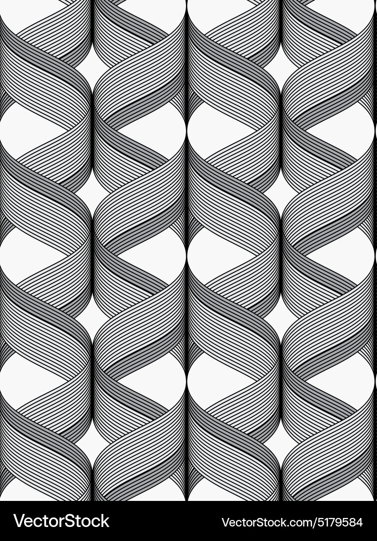 Ribbons with dark top cross overlapping pattern Vector Image
