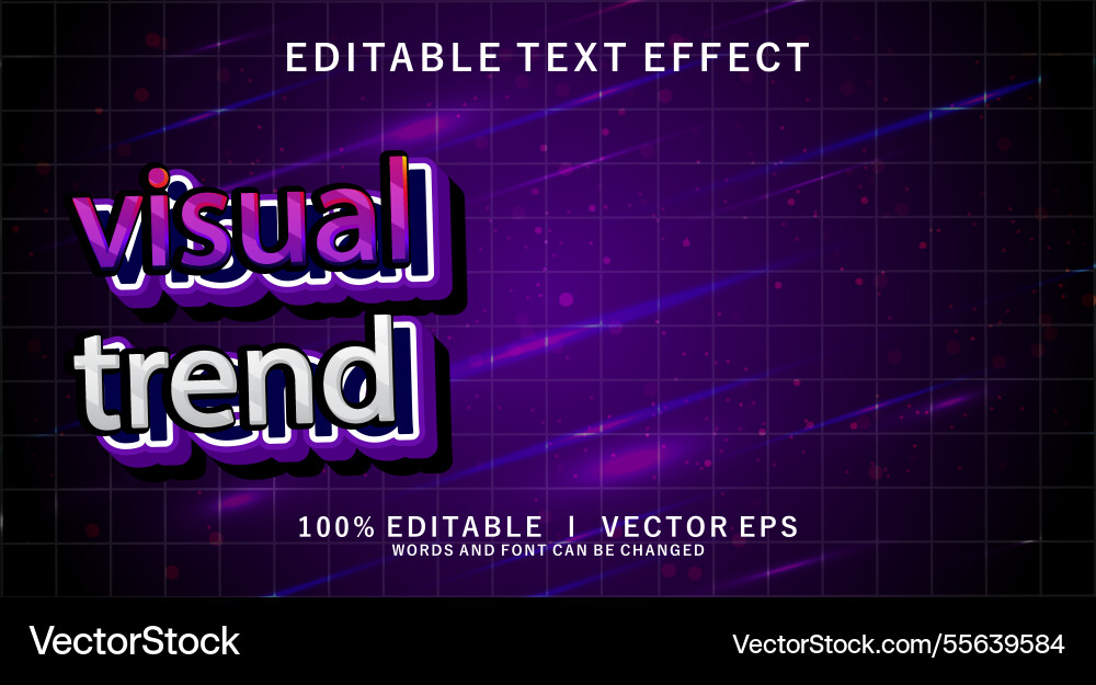 Visual trend text effect with modern style design Visual trend text effect with modern style design vector image