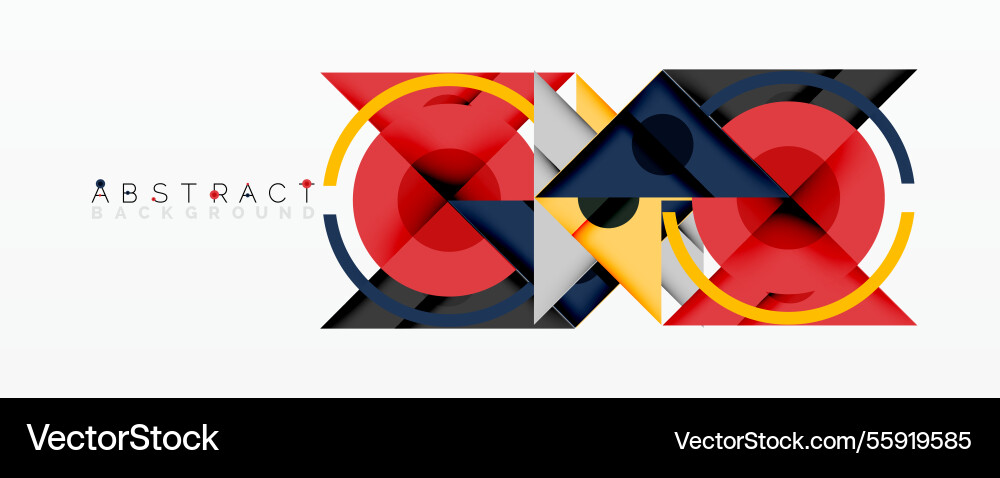 Abstract geometric composition with intersecting Vector Image
