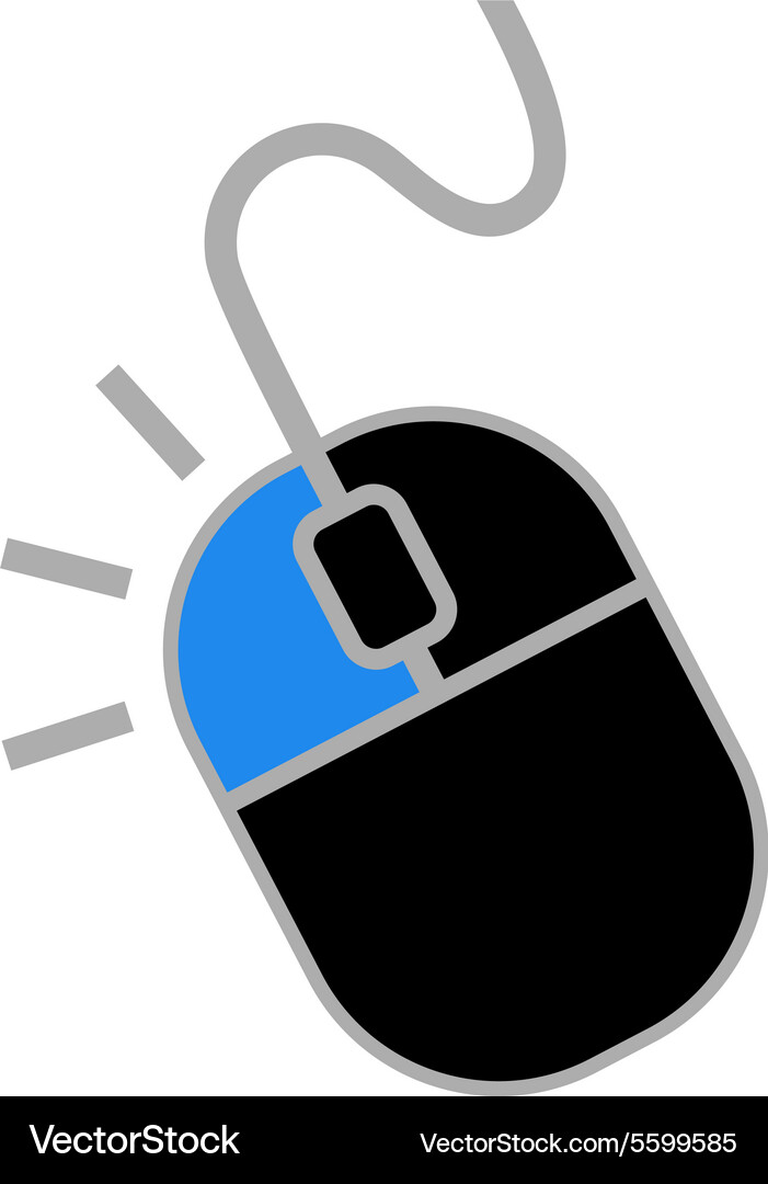 Clic button mouse Vector Image