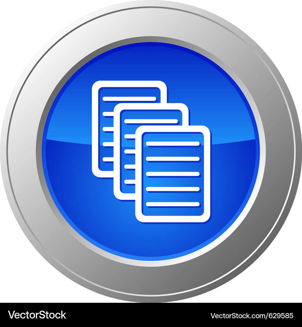 Documents button Vector Image
