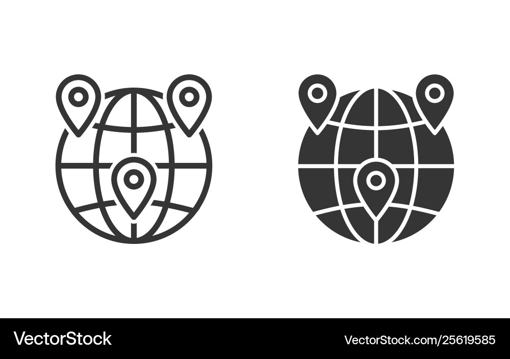Globe icon for graphic and web design vector image