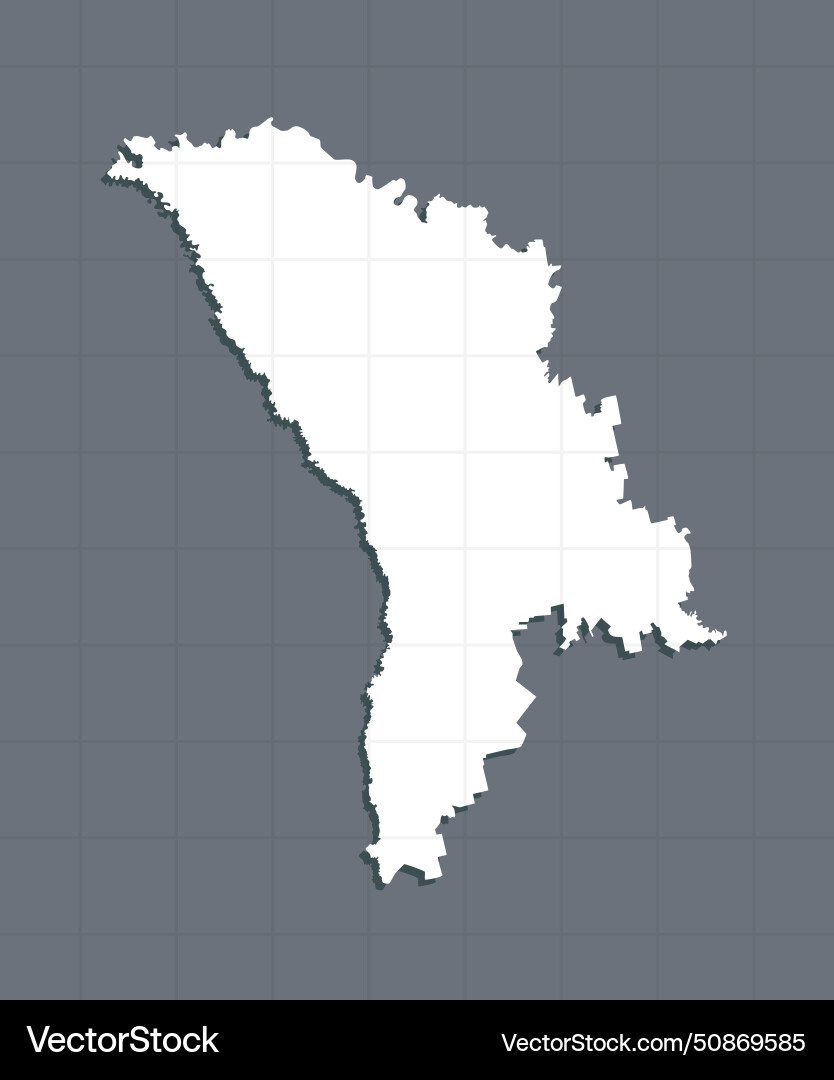 Map moldova template outline country Map moldova template outline country vector image