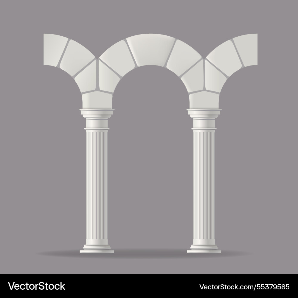 Medieval marble arch traditional antique entrance Medieval marble arch traditional antique entrance vector image