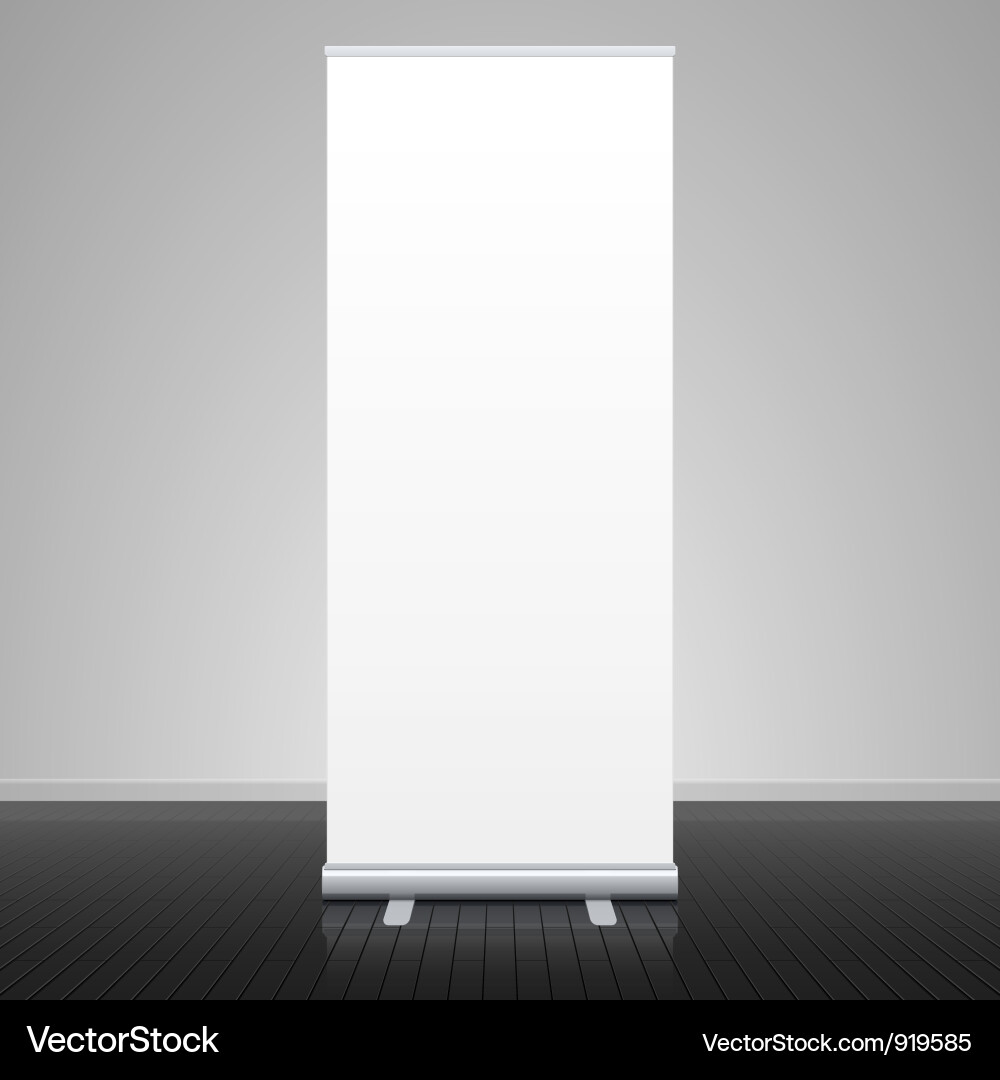 Roll Up Banner Stand Vector Image