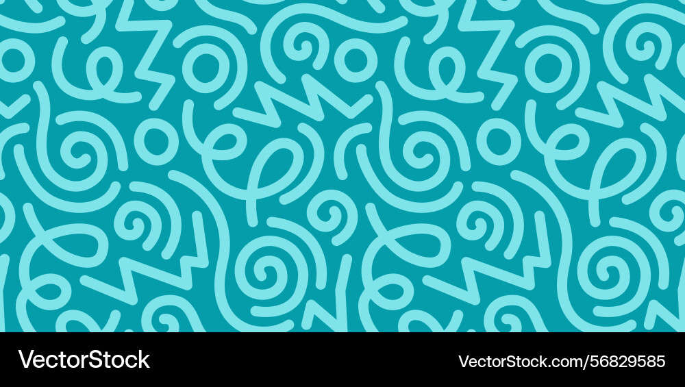 Seamless abstract pattern with doodle elements vector image