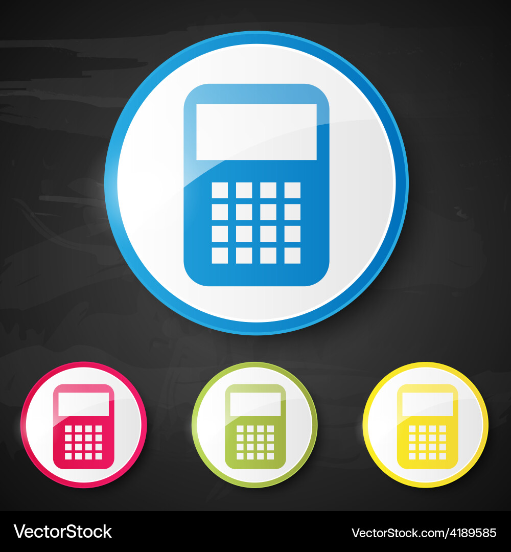 Web element calculator vector image