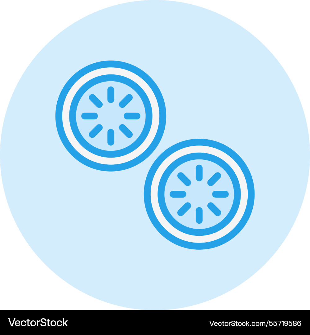 Cucumber slice icon design Vector Image