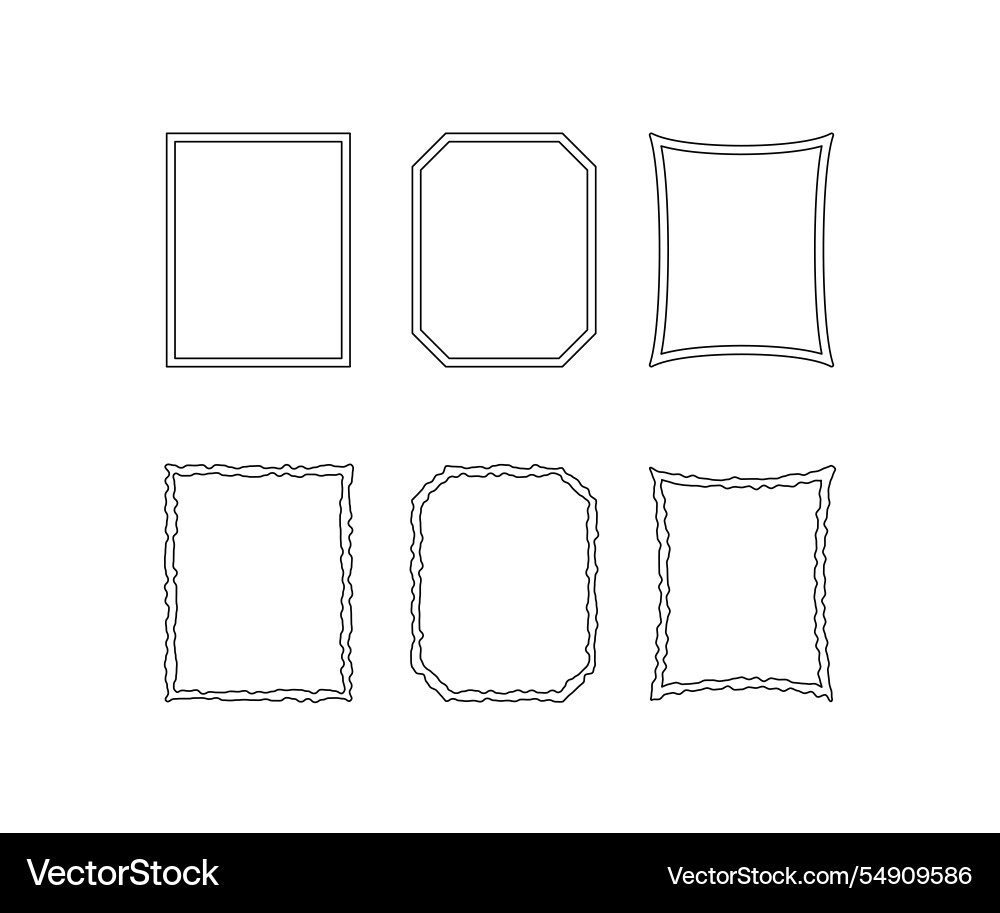 Decorative rectangle frames for note text line Decorative rectangle frames for note text line vector image