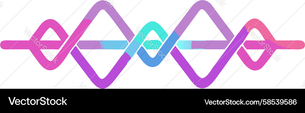 Dynamic Interlocked Line Pattern Vector Image