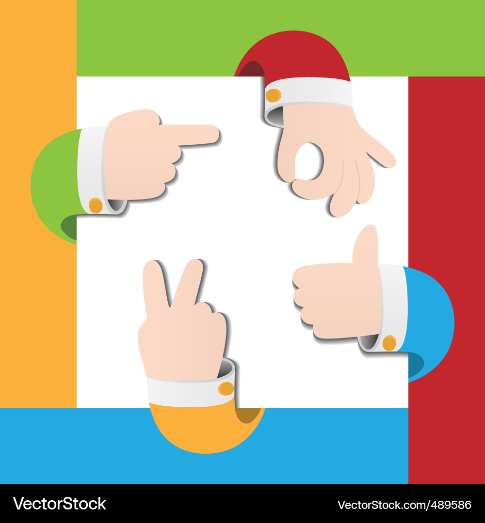 Gestures set Vector Image