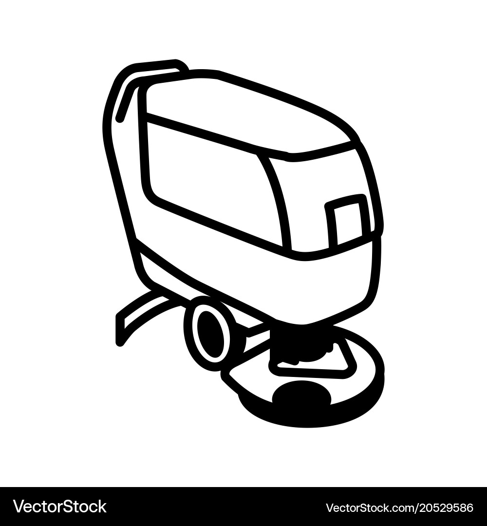 Icon of scrubber machine Royalty Free Vector Image