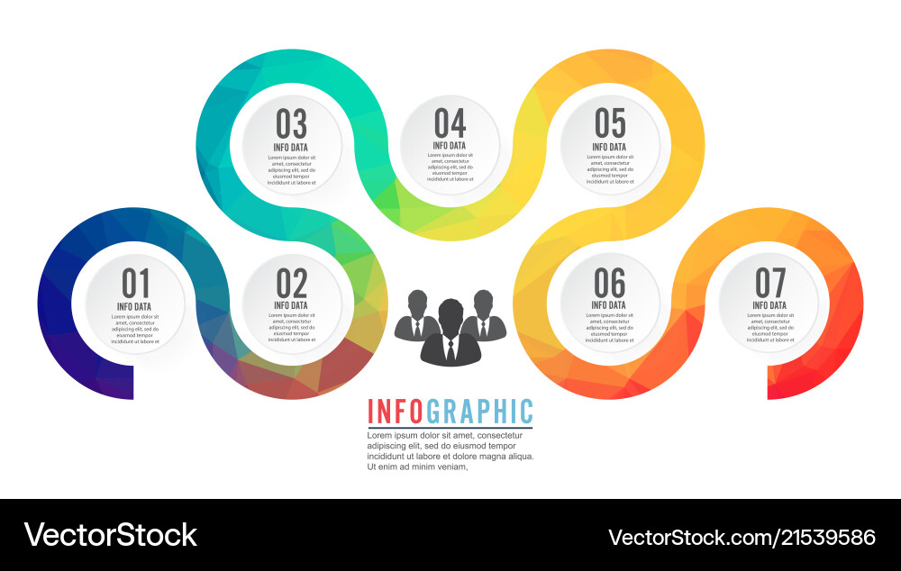 Infografiken Schritt durch universal abstrakt Infografiken Schritt durch universal abstrakt vektorbild