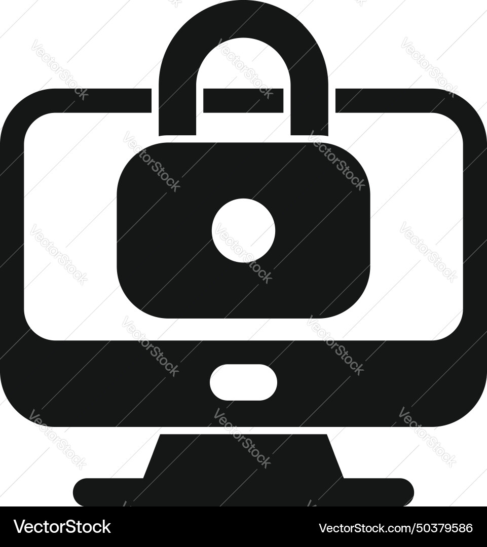 Lock online secure icon simple hacker Lock online secure icon simple hacker Vector Image
