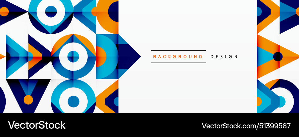 Colorful circle and triangle abstract background Vector Image