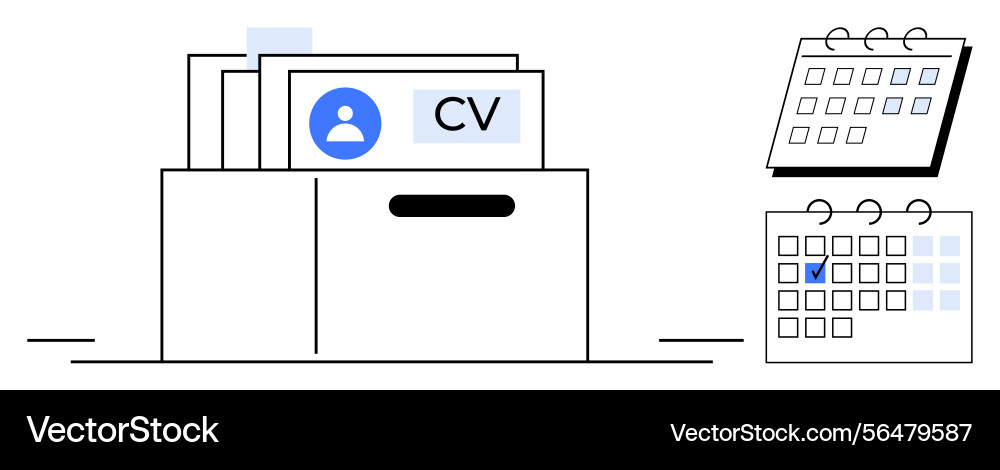 Cv organization and scheduling process Cv organization and scheduling process vector image