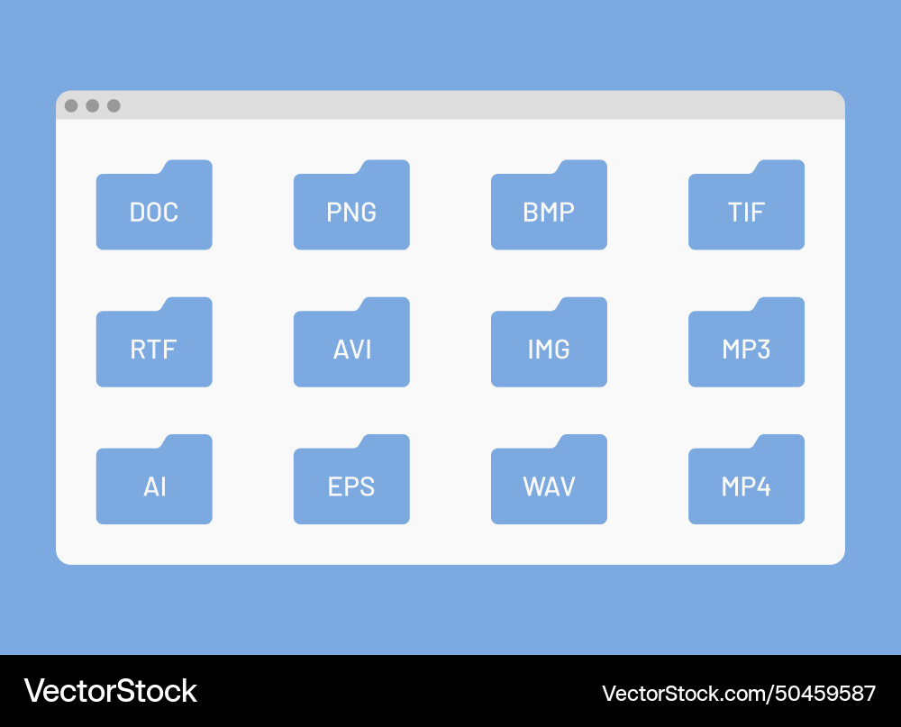 Desktop-Interface-Fenster mit Ordner-Dateiformat Desktop-Interface-Fenster mit Ordner-Dateiformat vektorbild