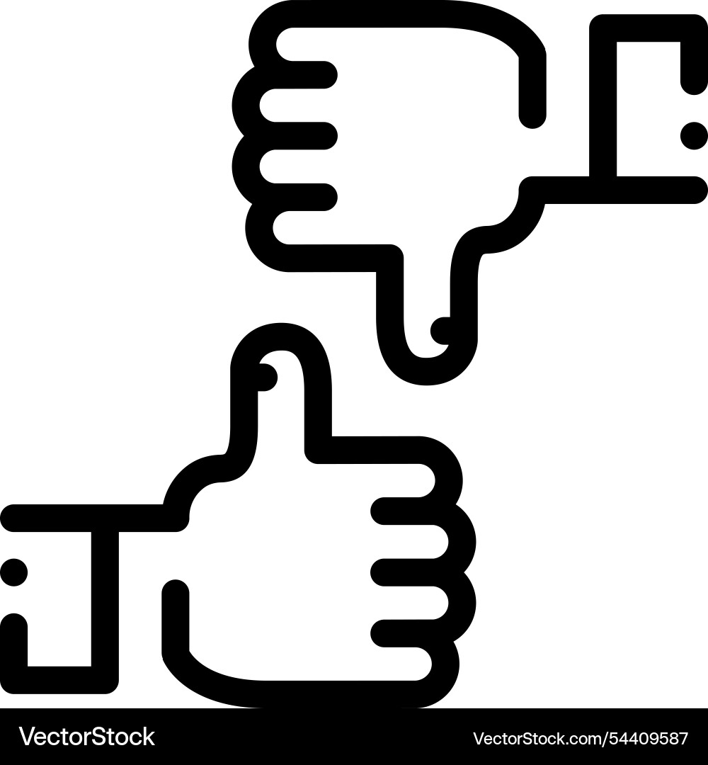 Like icon thin linear style design isolated Vector Image