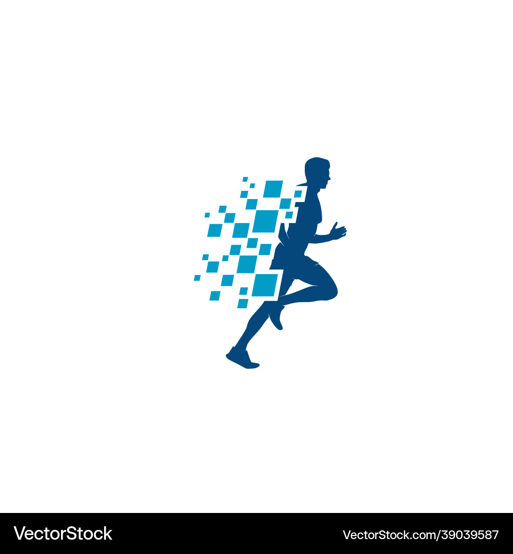 Running transformation template Running transformation template vector image