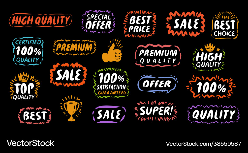 Set labels and stickers for web applications Set labels and stickers for web applications vector image